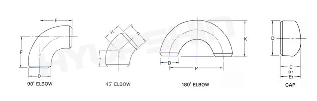 Shandong Hyupshin Flanges Co., Ltd, JIS B2311, 2312, 2313 Pipe Fittings, Elbows